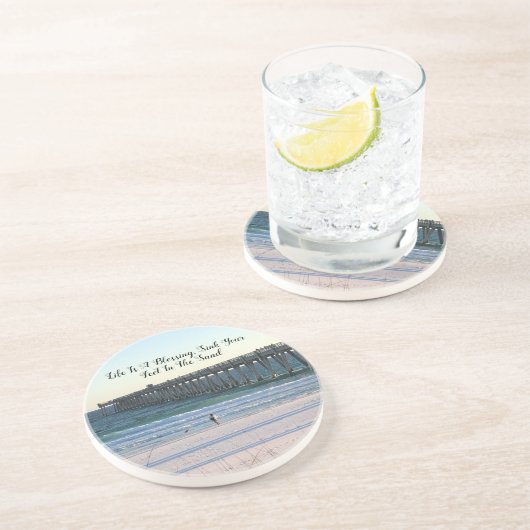 En Grès Dessous de verre de la souris Seafoam (Côté)