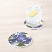 En Grès Dessous de verre de la terre de planète (Côté)