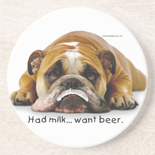 En Grès Dessous de verre de lait/bière de Zelda (Devant)