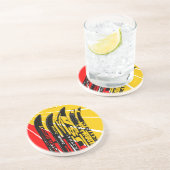 En Grès Dessous de verre de lame de ski (Côté)