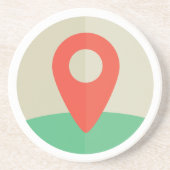 En Grès Dessous de verre de l'emplacement de la carte : (Devant)