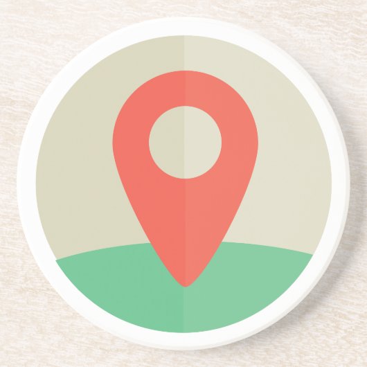 En Grès Dessous de verre de l'emplacement de la carte : (Devant)