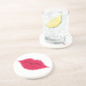 En Grès Dessous de verre de lèvres embrassables : (Côté)