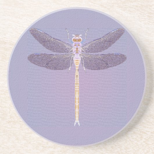 En Grès Dessous de verre de libellules violettes (Devant)