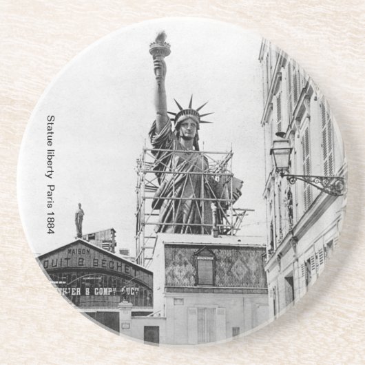 En Grès Dessous de verre de liberté de statue (Devant)