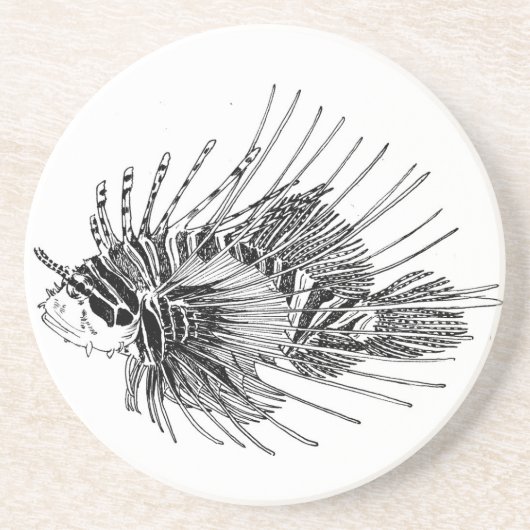 En Grès Dessous de verre de Lionfish (Devant)