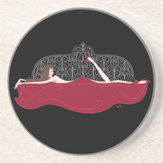 En Grès Dessous de verre de lit (Devant)