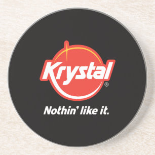 En Grès Dessous de verre de logo de Krystal