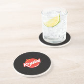 En Grès Dessous de verre de logo de Krystal (Côté)