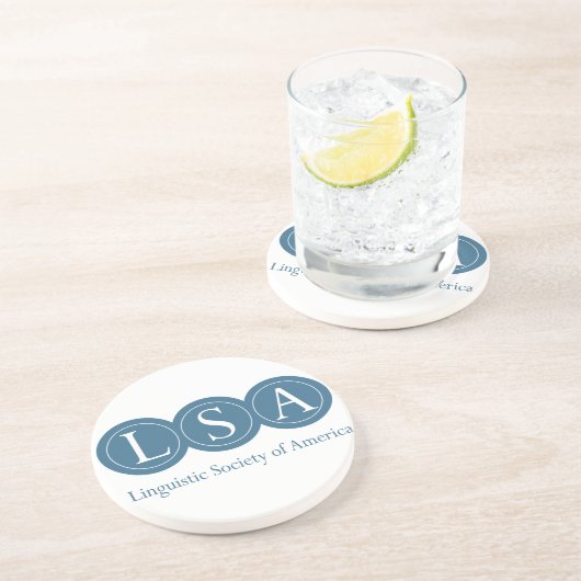 En Grès Dessous de verre de logo de LSA (Côté)
