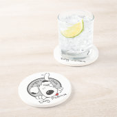 En Grès Dessous de verre de logo de WDTR (Côté)