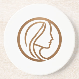 En Grès Dessous de verre de logo Elegant Woman