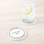 En Grès Dessous de verre de logo personnalisé : présentati (Côté)