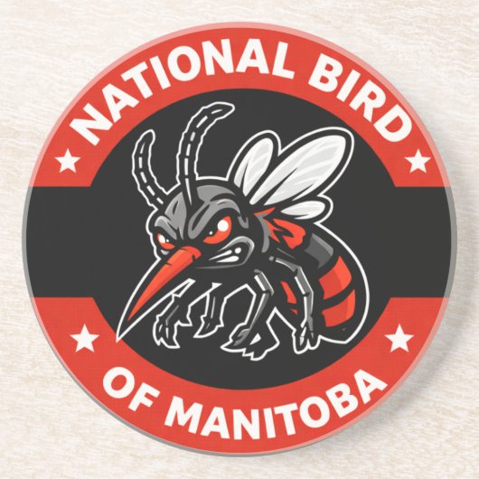 En Grès Dessous de verre de l'oiseau national du Manitoba (Devant)