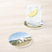 En Grès Dessous de verre de Longhorn (Côté)