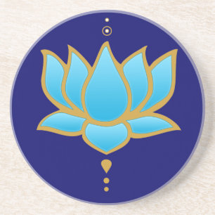 En Grès Dessous de verre de Lotus bleu