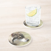 En Grès Dessous de verre de loup (Côté)