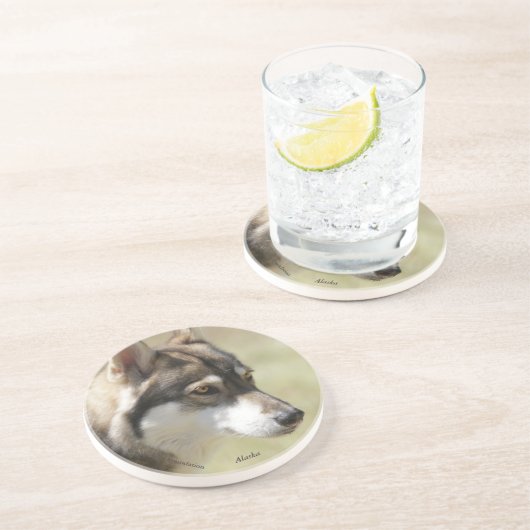 En Grès Dessous de verre de loup (Côté)