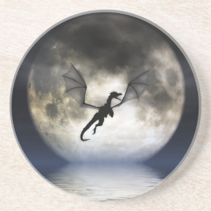 En Grès Dessous de verre de lune de dragon
