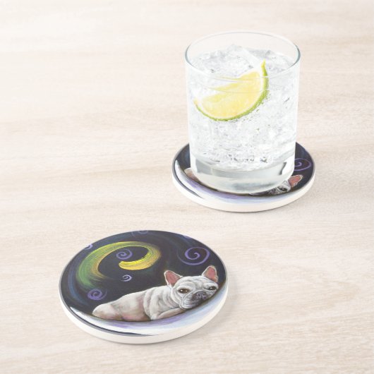 En Grès Dessous de verre de lune de Frenchie (Côté)