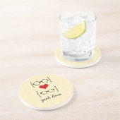 En Grès Dessous de verre de lunettes Geeky (Côté)