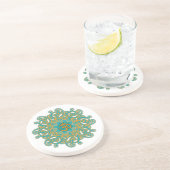 En Grès Dessous de verre de mandala de l'OM (Côté)
