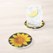 En Grès Dessous de verre de marguerite jaune (Côté)