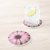 En Grès Dessous de verre de marguerite rose africaine (Côté)