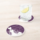 En Grès Dessous de verre de Mariage de Bridesmaid (Côté)