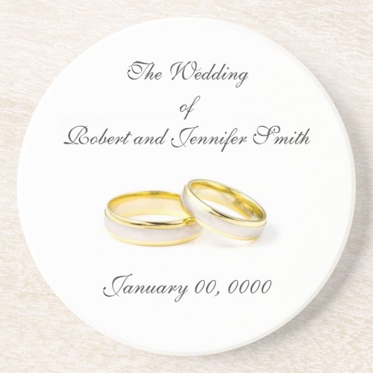 En Grès Dessous de verre de mariage favori (Devant)