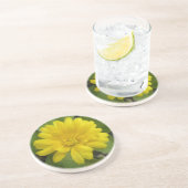 En Grès Dessous de verre de Marigold jaune vif (Côté)