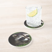 En Grès Dessous de verre de masque de raton laveur (Côté)