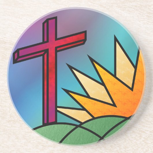 En Grès Dessous de verre de matin de Pâques (Devant)