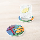 En Grès Dessous de verre de matin de Pâques (Côté)