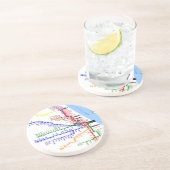 En Grès Dessous de verre de métro de Chicago (Côté)