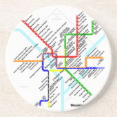 En Grès Dessous de verre de métro de DC de Washington (Devant)