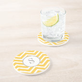 En Grès Dessous de verre de monogramme de Chevron (Côté)