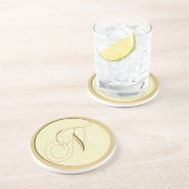 En Grès Dessous de verre de monogramme - lettre N (Côté)