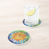 En Grès Dessous de verre de mosaïques de Park Guell (Côté)