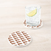 En Grès dessous de verre de Motif "Matuka Brown" Streamer  (Côté)