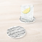 En Grès Dessous de verre de musique de Bach (Côté)