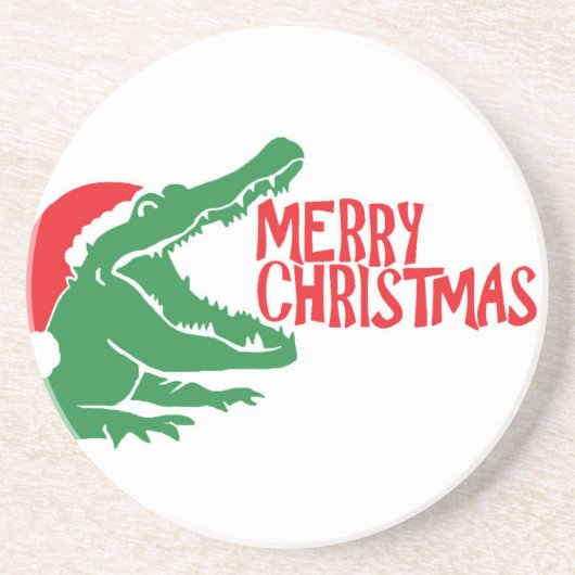 En Grès Dessous de verre de noël de l'Alligator (Devant)