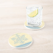 En Grès Dessous de verre de Noël délicieusement Snowflake (Côté)