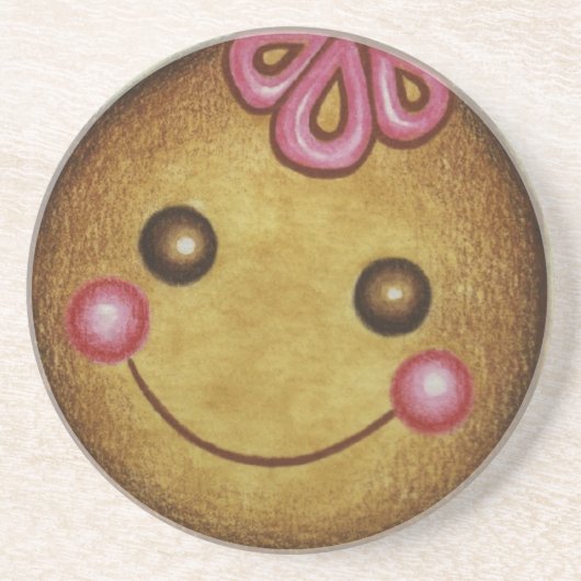 En Grès Dessous de verre de pain d'épices (Devant)