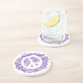 En Grès Dessous de verre de paix (Côté)