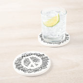En Grès Dessous de verre de paix (Côté)