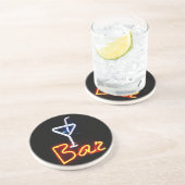 En Grès Dessous de verre de panneau barre (Côté)