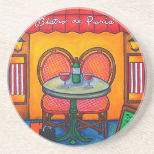 En Grès Dessous de verre de Paris Bistro par Lisa Lorenz