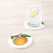 En Grès Dessous de verre de pêche juteux (Côté)