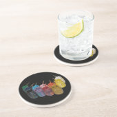 En Grès Dessous de verre de peinture (Côté)